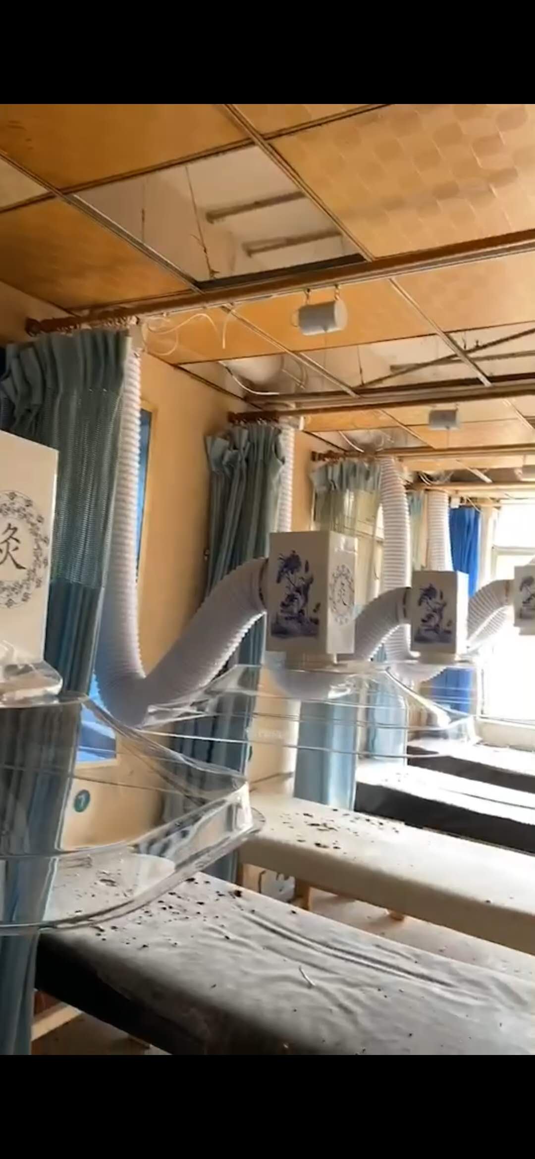 山東中醫(yī)院(華仔)專業(yè)艾灸排煙系統(tǒng)安裝完工